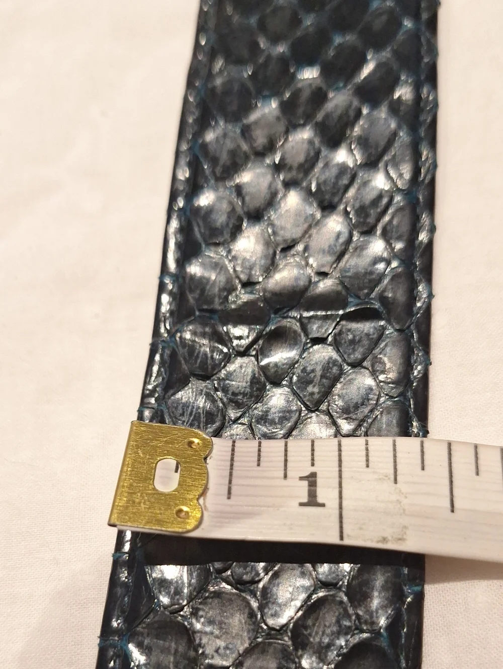 Carlisle Snakeskin Belt With Brass Buckle